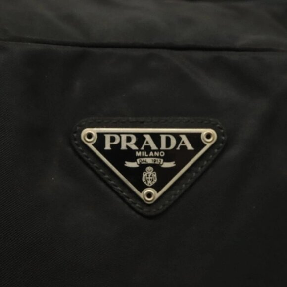 PRADA Hand Bag Nylon Black Silver Auth - Picture 12 of 16